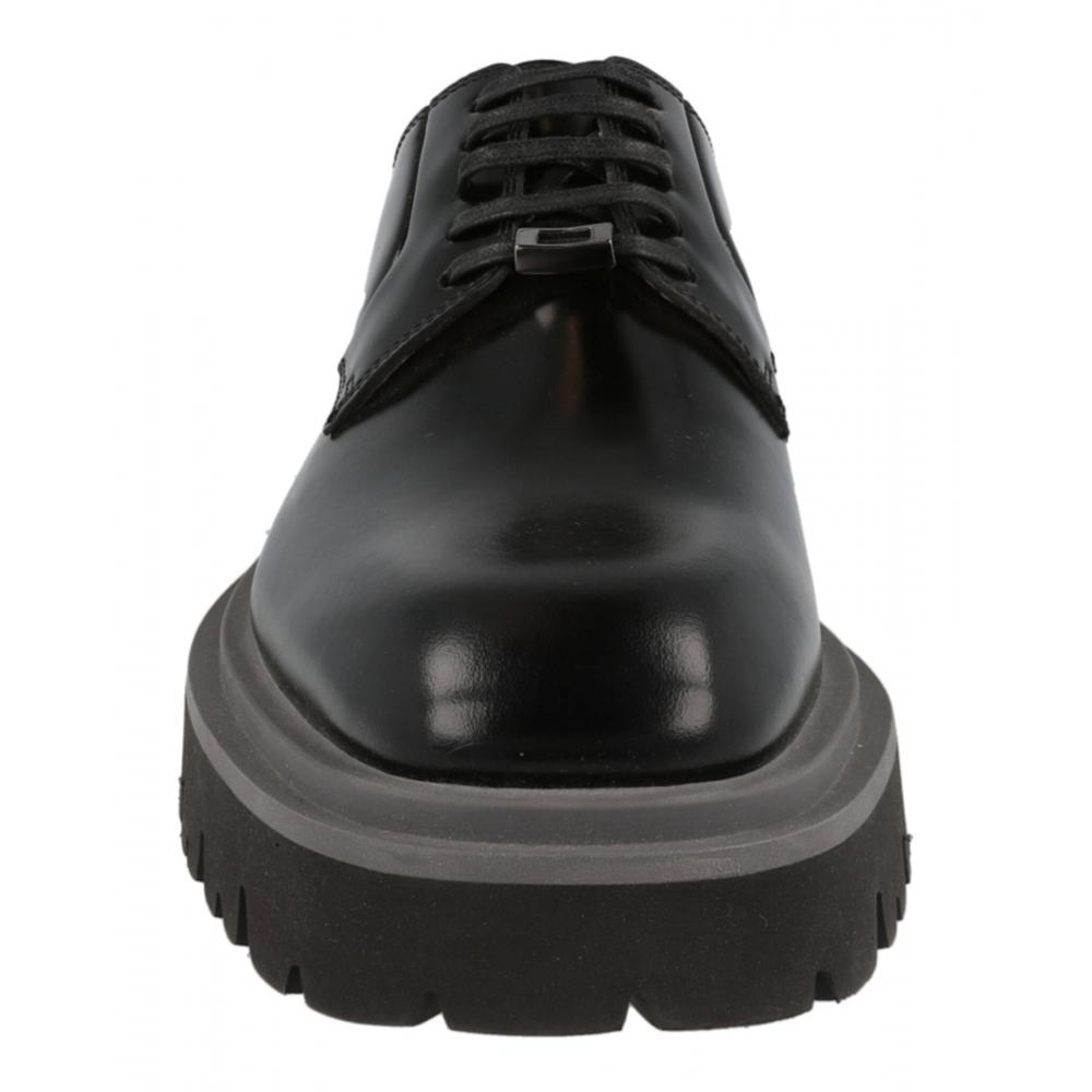 Ferragamo Flicker Leather Dress Shoes Black