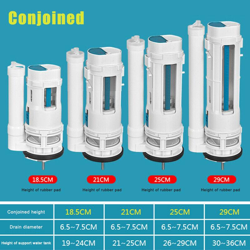 Flush Valve For Toilet Water Tank Connected 2 Flush Fill Toilet Cistern Inlet Drain Button Repair Parts Outlet Tank Accessories