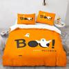 3D Print Halloween Boo Cartoon Bedding Set Soft Comforter Cover With 1/2pcs Pillow Shams For Kids Adults Microfiber Quilt Cover