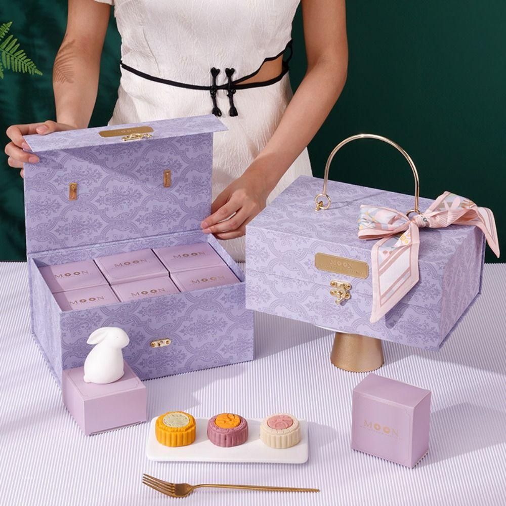 

Сумочка Mooncake Подарочная коробка Праздник середины осени Упаковка для выпечки Коробки Mooncake Упаковка Коробка Торт
