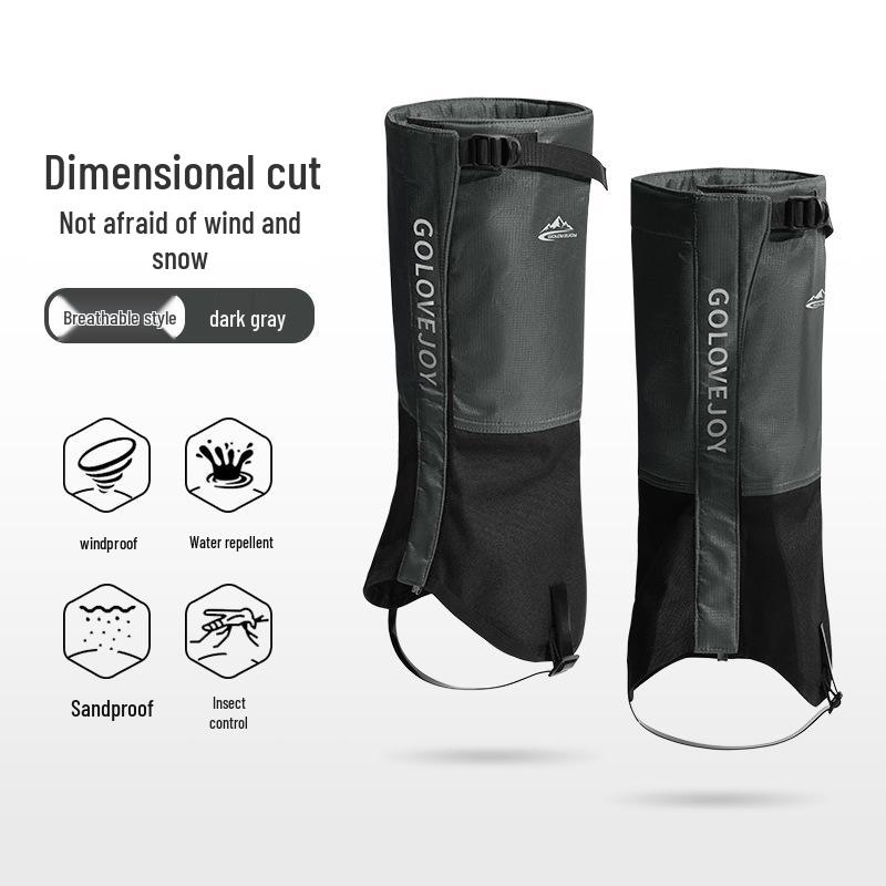 Unisex Waterproof Breathable Mountaineering Ski Gaiters – Insect & Sand-Proof Warm Long Tube Shoe Covers (HX39)