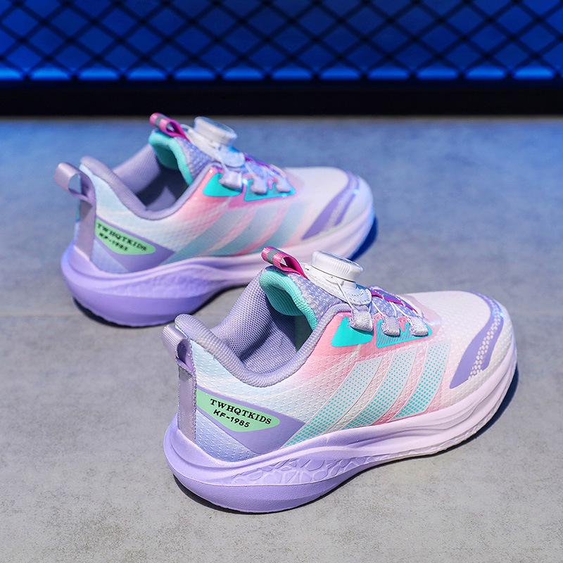 2025 Boys' Waterproof Sports Shoes: Rotating Fastener, Leather Finish, Non-Slip Soft Sole for Spring/Autumn