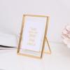 Photo Display Frame 8 Inch Metal Standing Picture Frame Modern Home Decor for Living Room Bedroom Studio Bedside Bookshelf