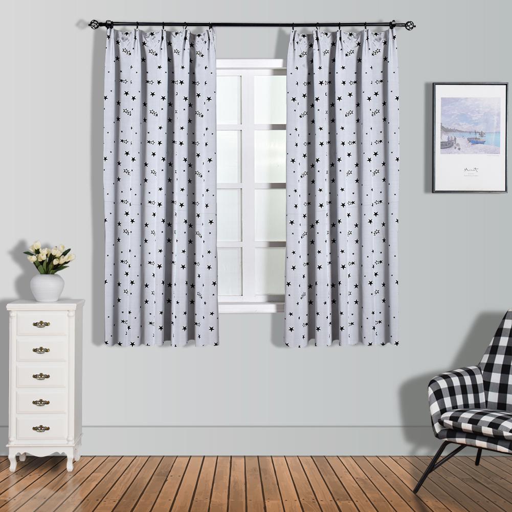 1PC Roman Modern 20%+Semi-Blackout Curtain Embroidered Dream Star Curtains Kitchen Window Bedroom Curtains 1 PCS Lozujoju Home Decor