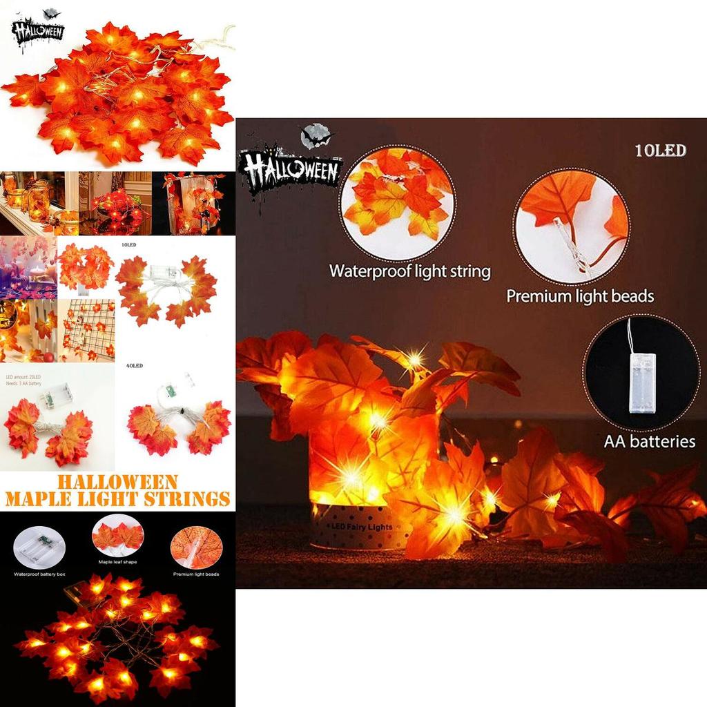 20 LED Ahornblatt Lichterkette, die eine energieeffiziente Herbstatmosphäre schafft