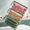 Kitchen Refrigerator Storage Box Fridge Organizer With Lids And Handles Fruit Boxes Drain Basket Storage Containers Pantry