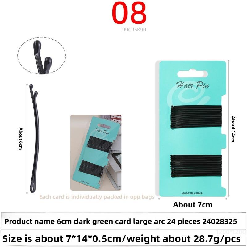 Black Steel Wire Hair ClipsHair Accessories Flow-painted One-piece Clips Small Hair Clips for Girls' Broken Hair