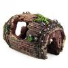 Aquarium Fish Tank Barrel Resin Ornament Cave Landscaping Furnishing Decoration