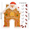 Gingerbread Golf Game with Candy Cane Sticks Portable Funny Indoor Outdoor Toy Gingerbread Christmas Mini Game Set for Home Room