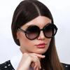 Luxusní značkové kulaté sluneční brýle pro ženy i muže Vintage módní sluneční brýle Trendy punkové nadrozměrné brýle s velkým rámem