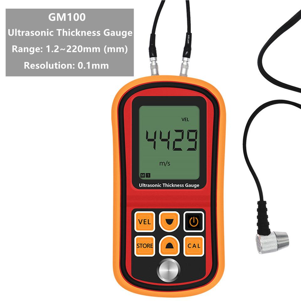 GM100 Ultrasonic Thickness Gauge Steel/pipe Testing Voice Sound Velocity Meter 1.2 200MM 30%OFF Standard Accuracy Mainland China
