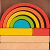 Creative Wooden Stacker Nesting Montessori Matching Geometric Fine Educational Toys
