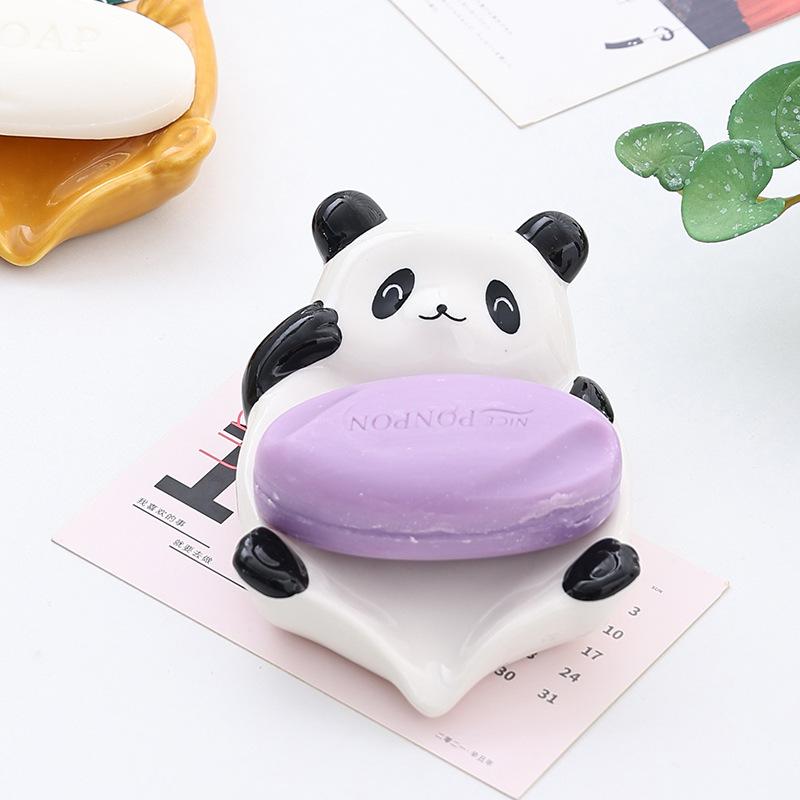 Cute Shiba Inu Ceramic Soap Box Storage Cartoon Soap Box Toilet Drain Shelf Soap Dish Cute Pet