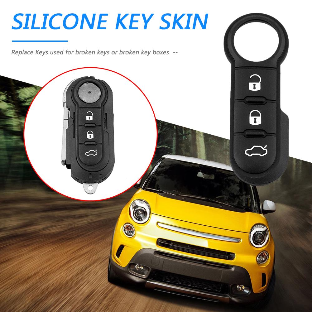 

3 кнопки Flip Remote Key Skin Remote Car Pad для Fiat 500 Panda Abarth Punto
