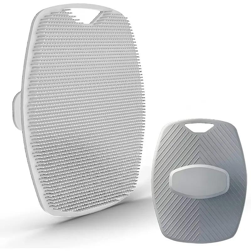 

1pc Soft Silicone Body Cleansing Brush For Exfoliation Convenient Practical Easy To Clean Pamper Yourself Silicone Bath Brush серый