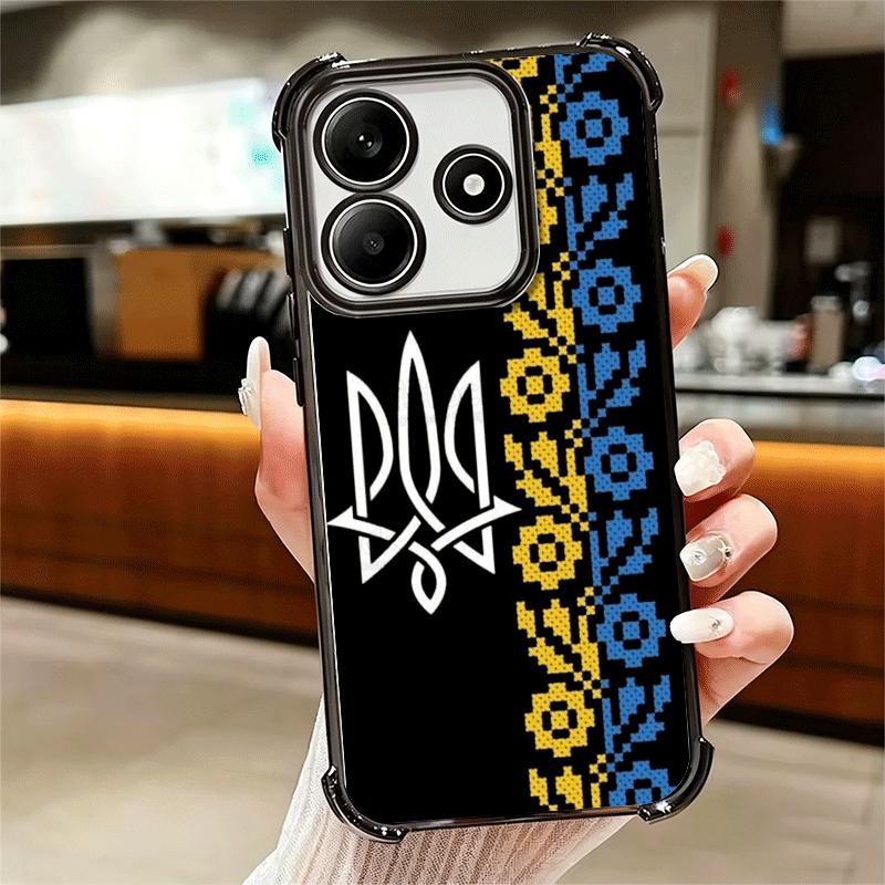 Ukraine Aesthetic Soft Phone Case For Xiaomi Redmi Note 14 15 Pro Plus 13 12 11S 11T 5G 10 9S 9 Plating Anti-Fall Fundas