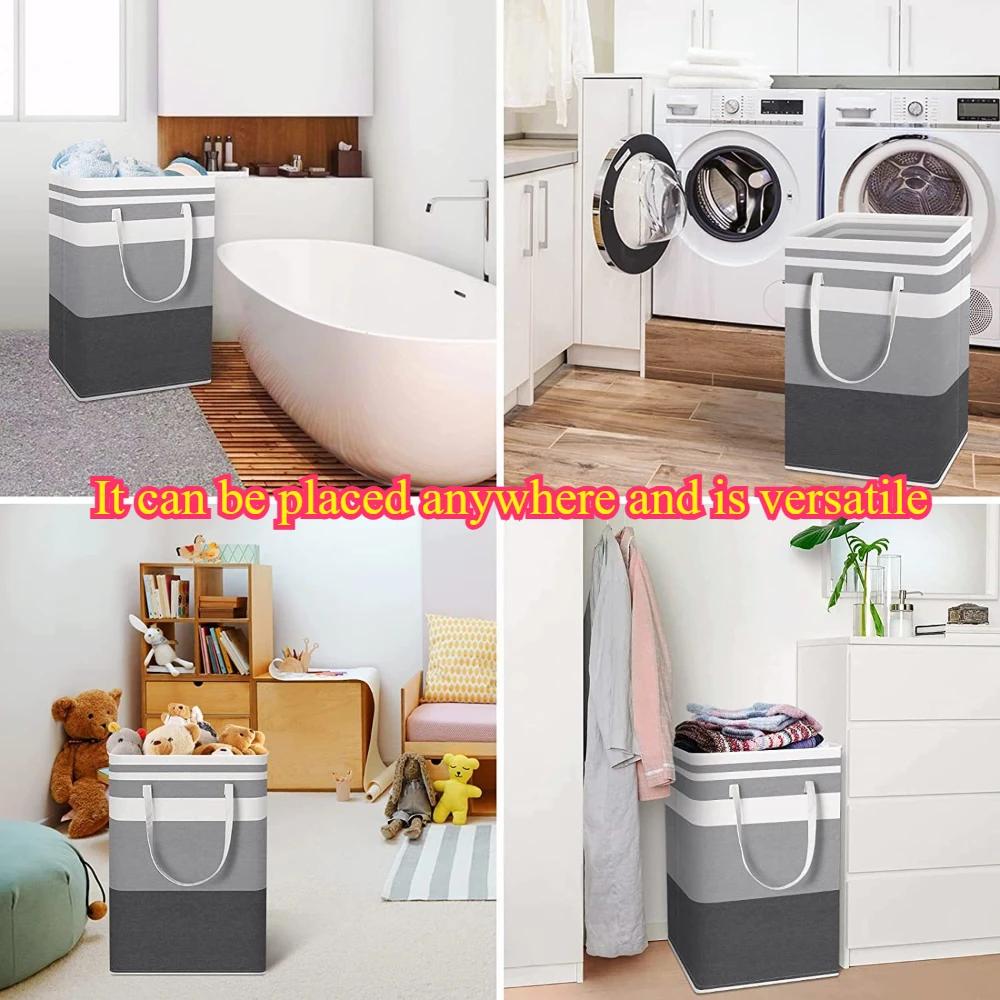 Waterproof Dirty Clothes Basket Simple Large Capacity Storage Box Simple Foldable Dirty Clothes Basket Easy To Store Storage Bag