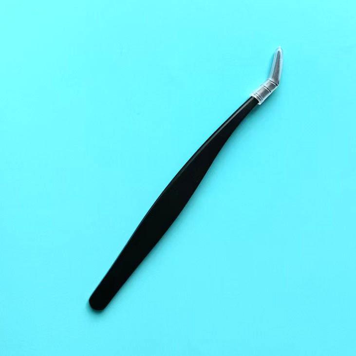 Golden Feather Non-Stick Eyelash Extension Tweezers with Pointed Tip