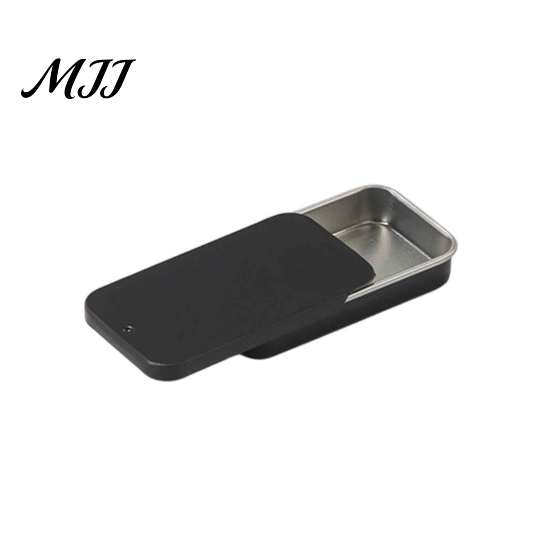Push Pull Sliding Cover Box Tin Storage Container with Cover, Durable Metal Small Portable Container, Moisture-proof for Candy And Herbs Items