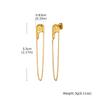 Vnox Stainless Steel Pin Paper Clip Ear Chain Earrings,Long Tassel Drop Dangle Ear Charms Earrings Fashion Jewelry Gift