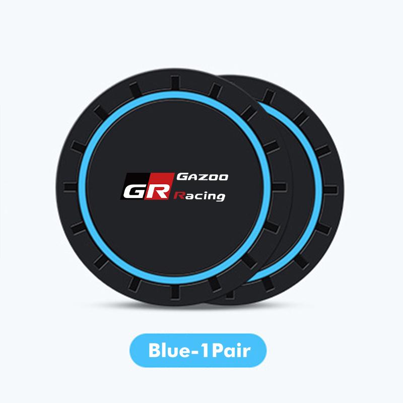 For Toyota Car Waterproof Anti Slip Water Cup Mat Auto Interior Accessories GR Yaris Corolla Prius Aqua Vios Mirai Hilux Auris