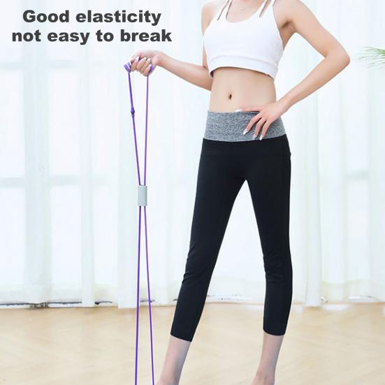 Figure 8 Fitness Resistance Band with Anti-slip Handle Portable Men Women Arm Shoulder Stretch Strength Training Exercise Elastic Strap Tension Rope