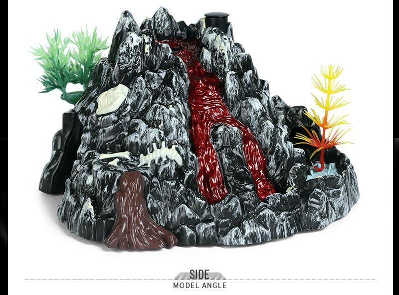 Volcano Eruption Simulation Toy with Sound, Light, and Dinosaur Ornaments - Cognitive Gift for Boys