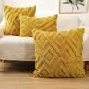 Stylish Plush Quilted Diamond Cushion Cover: Fluffy Ins Style for Sofa, Bedside, or Living Room Decor