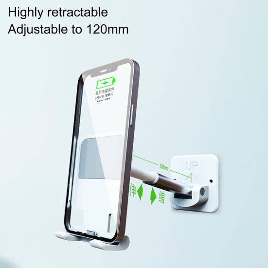 T11 Phone Wall Holder Wall-Mounted Foldable Rotatable Multifunctional Self-adhesive Adjustable Angle Portable Mobile Phone Wall Stand Charging Bracket