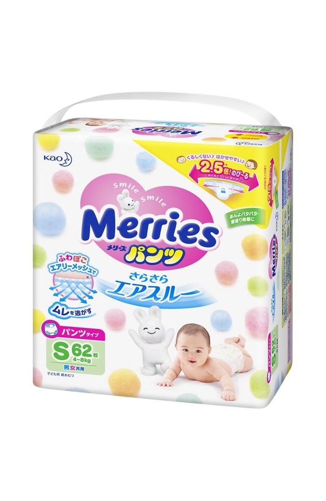 Größe Merries 62 Stück [Hose, Klein] Air-Through (4-8 kg),