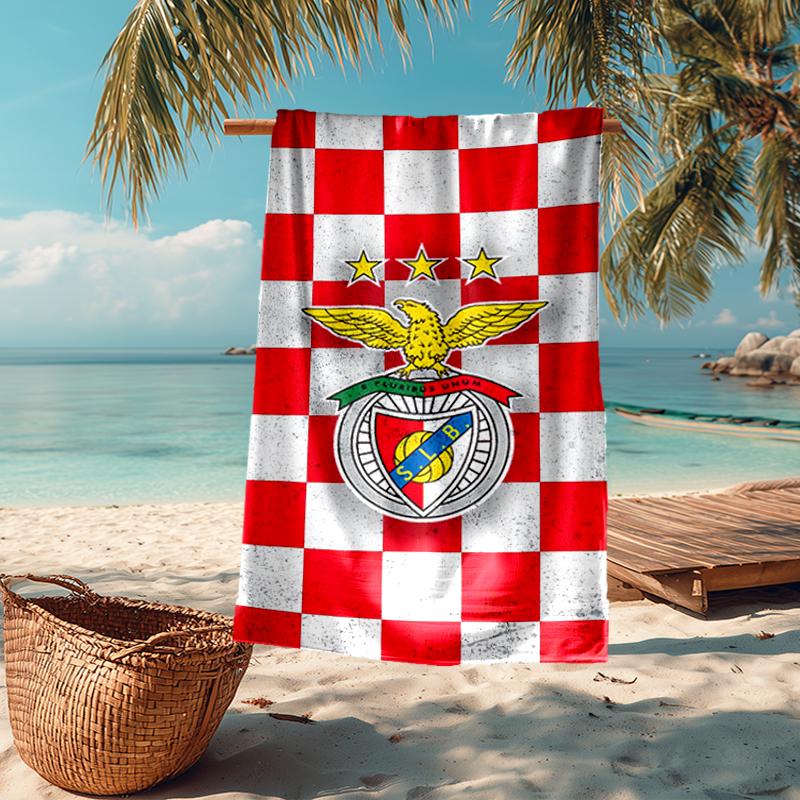 Ultra-Soft Beach Towel with Benfica Theme,Ideal for Pool - Camping, Diving - Perfect Travel Essential, Vibrant Beach Towel.