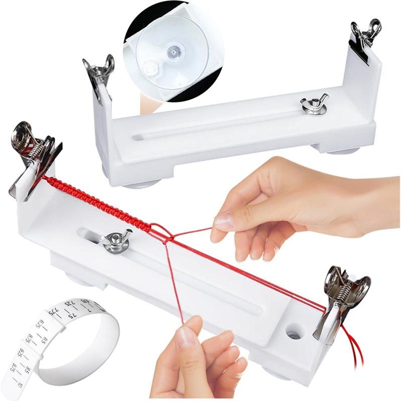 HHO-Suction Cup Paracord Jig Bracelet Maker Jigs Adjustable Hand Knitting Jig Maker Desktop Braiding Tools DIY