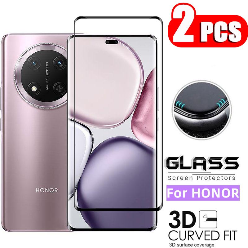 

[ 2 шт. ] 3D Изогнутая Защитная пленка 3D Полное Закаленное стекло для HUAWEI Honor Magic7 Lite Magic6 Lite Magic 6 7 lite 7lite 6lite 5G X9C Honor Magic 7 Lite белый