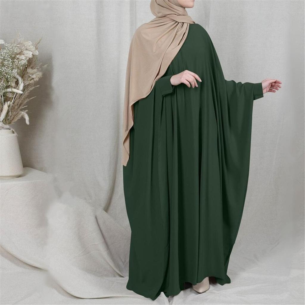 M215# Middle Eastern Muslim Women's Loose Batwing Sleeve Islamic Dress Robe