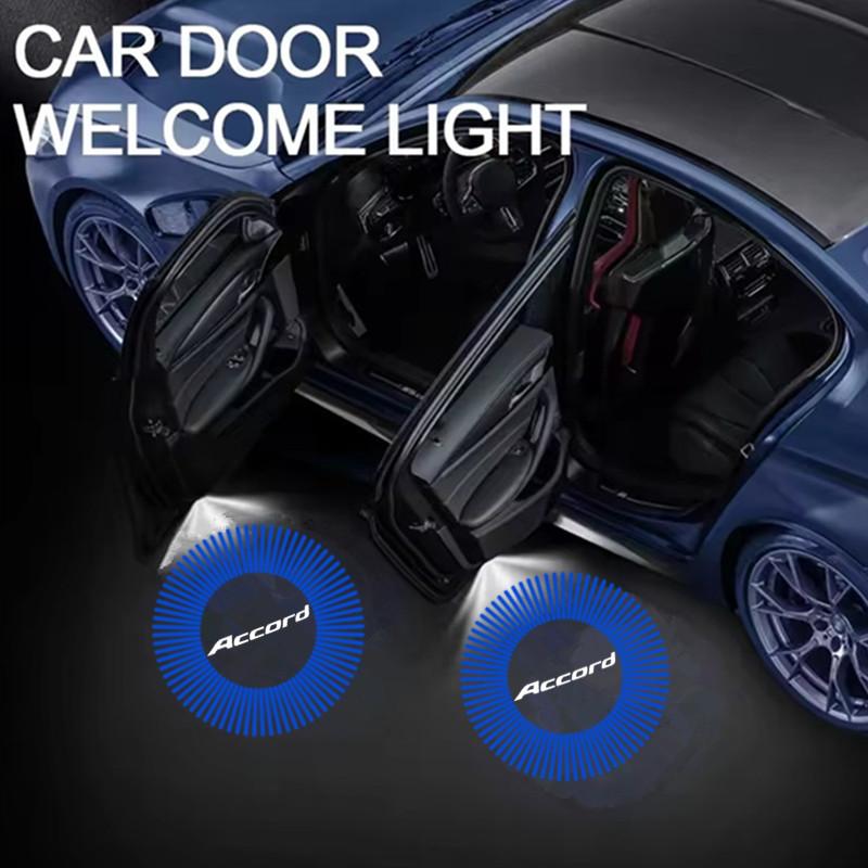 2PCS LED Car Interior Door Logo Projector Welcome Ghost Shadow Light Accessories For Honda New Accord 2014 2015 2016-2024