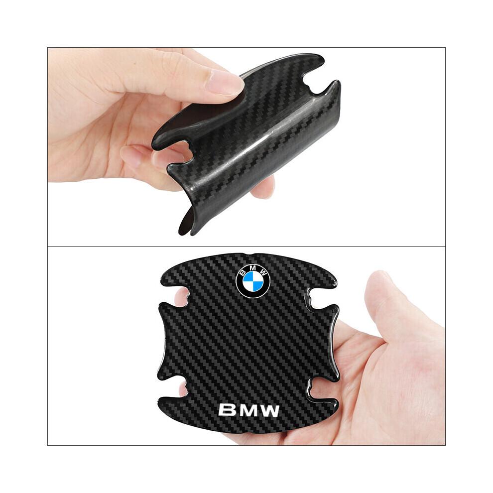 (For Volkswagen) 8x Car Door Handle Bowl Anti-Scratch Cover Carbon Fiber Guard Protector Stickers