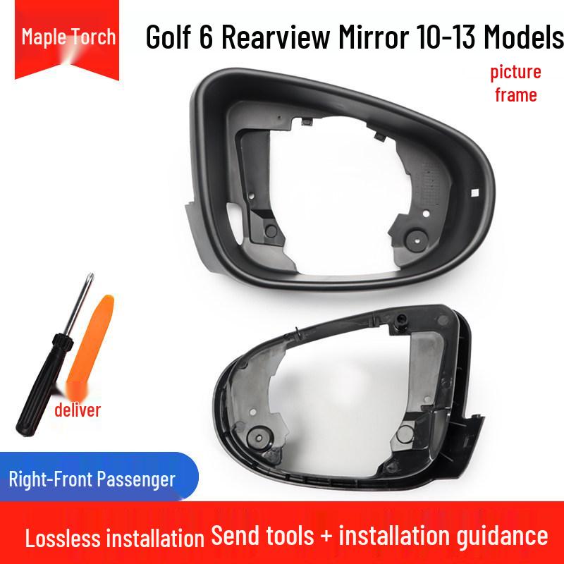 Volkswagen Golf 6 (2010-2013) Vetro Specchietto Retrovisore con Freccia e Cornice Riflettente