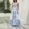 Women's Spring/Summer Casual V-Neck Floral Printed Beach Midi Dresses