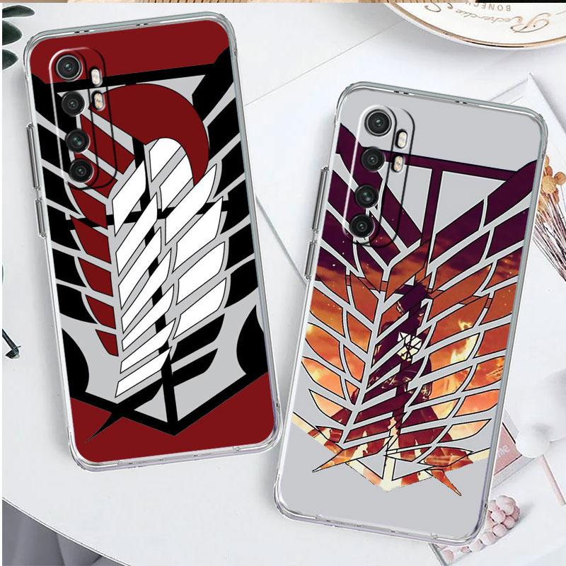 Attack On Titan Logo Phone Case for Xiaomi Mi 12 9T 11X 12X 10T 5G 11 Lite Note 10 11T Poco X3 NFC M3 F3 Soft Clear TPU Funda