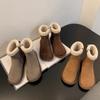 Snow Boots Women's Winter 2025 New Mori-based Ancient Velvet Warm Cotton Shoes Flat Bottom Ugly Cute Fluffy Cotton Short Boots