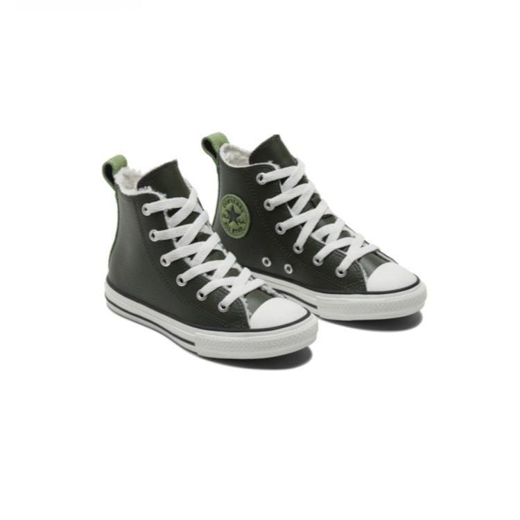 Converse Chuck Taylor All Star High Top Kids Canvas Shoes Green Children Aged 3 7 Years Old A01471C