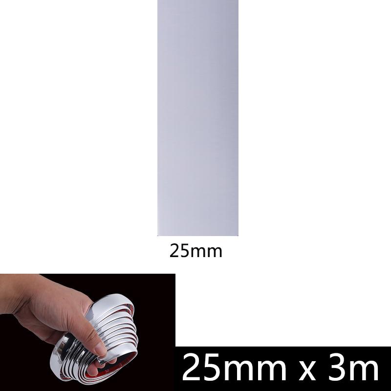 3M/5M Chrome Moulding Trim Car Door Protector Stickers Strip Bumper Grill Car Anti-Collision Tape Door Edge Guard Plate