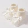 Handmade Baby Bow Tie Knit Booties Solid Color Non-Slip Sole Breathable First Walkers for Newborns & Infants