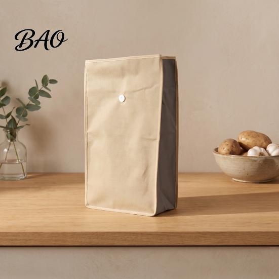 Vegetable Freshness Preserver Reusable Self Sealing Potato Onion Storage Bags, Light Blocking Bag with Side Non Woven Produce Container Zipper,