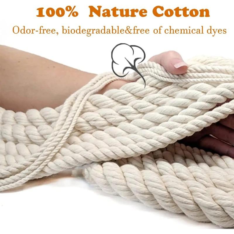 Handmade Macrame Cord Boho Decor 1/2/3/4/5/6mm Beige Cotton Cord Rope Twisted String DIY Home Wedding Decoration Supply