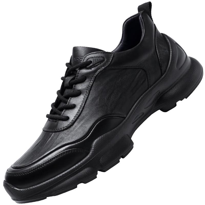 Qiangren Men s Leather Business Casual Walking Shoes 40