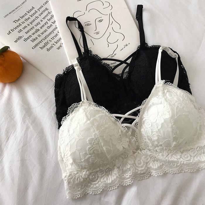 Korean Lace Front Strapless Tube Top Bra - Sexy, Wireless, and Supportive for Students