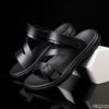 Fashion 2025 Men's Summer Sandals PU Leather Non-slip Breathable Roman Shoes Outdoor Casual Sport Slippers Beach Flip-Flop Garden Shoes