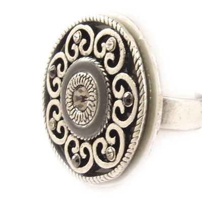 [C5388] - Designer-Ring 'Babouchka' Grau