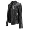 New Women's Leather Clothing Women's Elegant European and American Plus Size Collar PU Leather Women's Leather Jacket Women's Leather Jacket